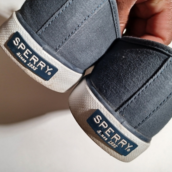 Sperry Navy Canvas Sneakers - Picture 3 of 9
